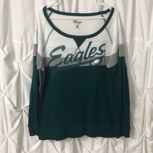 Philadelphia Eagles Plus Size LS Shirt Size 2XL